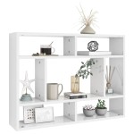 vidaXL Raft de perete, alb extralucios, 75x16x55 cm, lemn prelucrat vidaXL Raft de perete, alb extralucios, 75x16x55 cm, lemn prelucrat