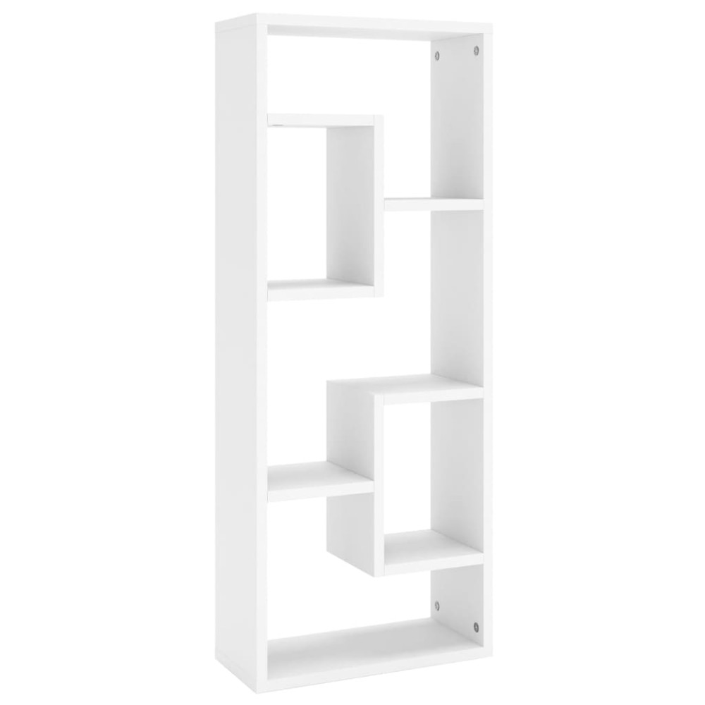 vidaXL Raft de perete, alb, 36x16x90 cm, lemn prelucrat