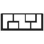 vidaXL Raft de perete, negru, 36x16x90 cm, lemn prelucrat vidaXL Raft de perete, negru, 36x16x90 cm, lemn prelucrat