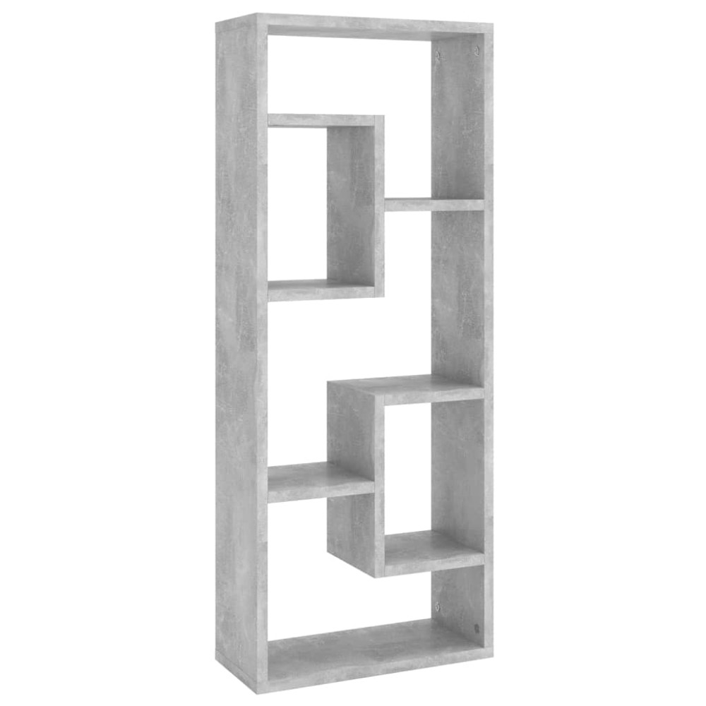 vidaXL Raft de perete, gri beton, 36x16x90 cm, lemn prelucrat