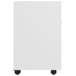 vidaXL Dulap lateral cu roți, alb, 33x38x60 cm, lemn prelucrat