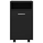 vidaXL Dulap lateral cu roți, negru, 33x38x60 cm, PAL