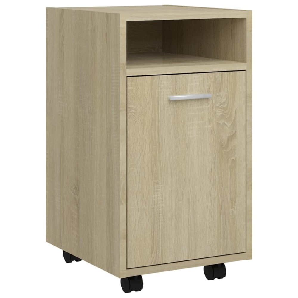 vidaXL Dulap lateral cu roți, stejar sonoma 33x38x60 cm lemn prelucrat