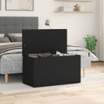 vidaXL Cufăr de depozitare, negru, 84x42x46 cm, lemn compozit vidaXL Cufăr de depozitare, negru, 84x42x46 cm, lemn compozit