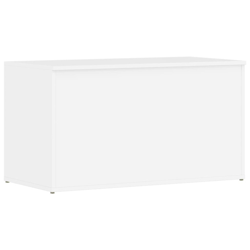 vidaXL Cufăr depozitare, alb extralucios, 84x42x46 cm, lemn compozit