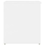 vidaXL Cufăr depozitare, alb extralucios, 84x42x46 cm, lemn compozit vidaXL Cufăr depozitare, alb extralucios, 84x42x46 cm, lemn compozit