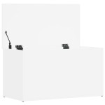 vidaXL Cufăr depozitare, alb extralucios, 84x42x46 cm, lemn compozit vidaXL Cufăr depozitare, alb extralucios, 84x42x46 cm, lemn compozit