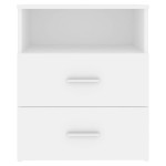 vidaXL Noptiere, 2 buc., alb, 50x32x60 cm vidaXL Noptiere, 2 buc., alb, 50x32x60 cm