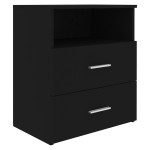 vidaXL Noptiere, 2 buc., negru, 50x32x60 cm vidaXL Noptiere, 2 buc., negru, 50x32x60 cm