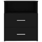 vidaXL Noptiere, 2 buc., negru, 50x32x60 cm vidaXL Noptiere, 2 buc., negru, 50x32x60 cm