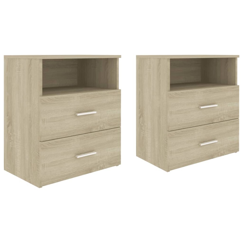 vidaXL Noptiere, 2 buc., stejar sonoma, 50x32x60 cm