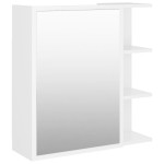 vidaXL Dulap de baie cu oglindă, alb, 62,5x20,5x64 cm, lemn prelucrat vidaXL Dulap de baie cu oglindă, alb, 62,5x20,5x64 cm, lemn prelucrat