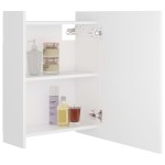 vidaXL Dulap de baie cu oglindă, alb, 62,5x20,5x64 cm, lemn prelucrat vidaXL Dulap de baie cu oglindă, alb, 62,5x20,5x64 cm, lemn prelucrat