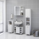 vidaXL Dulap de baie cu oglindă, alb, 62,5x20,5x64 cm, lemn prelucrat vidaXL Dulap de baie cu oglindă, alb, 62,5x20,5x64 cm, lemn prelucrat