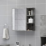 vidaXL Dulap de baie cu oglindă, gri beton, 62,5 x 20,5 x 64 cm vidaXL Dulap de baie cu oglindă, gri beton, 62,5 x 20,5 x 64 cm