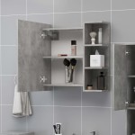 vidaXL Dulap de baie cu oglindă, gri beton, 62,5 x 20,5 x 64 cm vidaXL Dulap de baie cu oglindă, gri beton, 62,5 x 20,5 x 64 cm