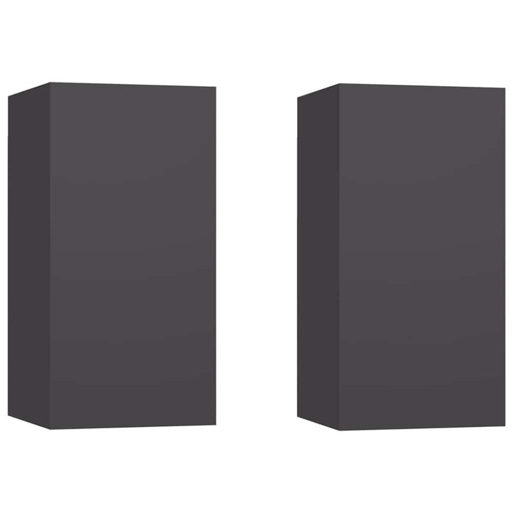 vidaXL Comode TV, 2 buc., gri, 30,5x30x60 cm, lemn prelucrat