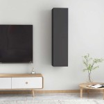 vidaXL Comode TV, 2 buc., gri, 30,5x30x60 cm, lemn prelucrat