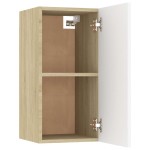 vidaXL Comodă TV, alb și stejar Sonoma, 30,5x30x60 cm, lemn prelucrat