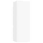 vidaXL Comode TV, 2 buc., alb, 30,5x30x90 cm, lemn prelucrat