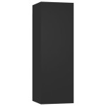 vidaXL Comodă TV, negru, 30,5x30x90 cm, lemn prelucrat