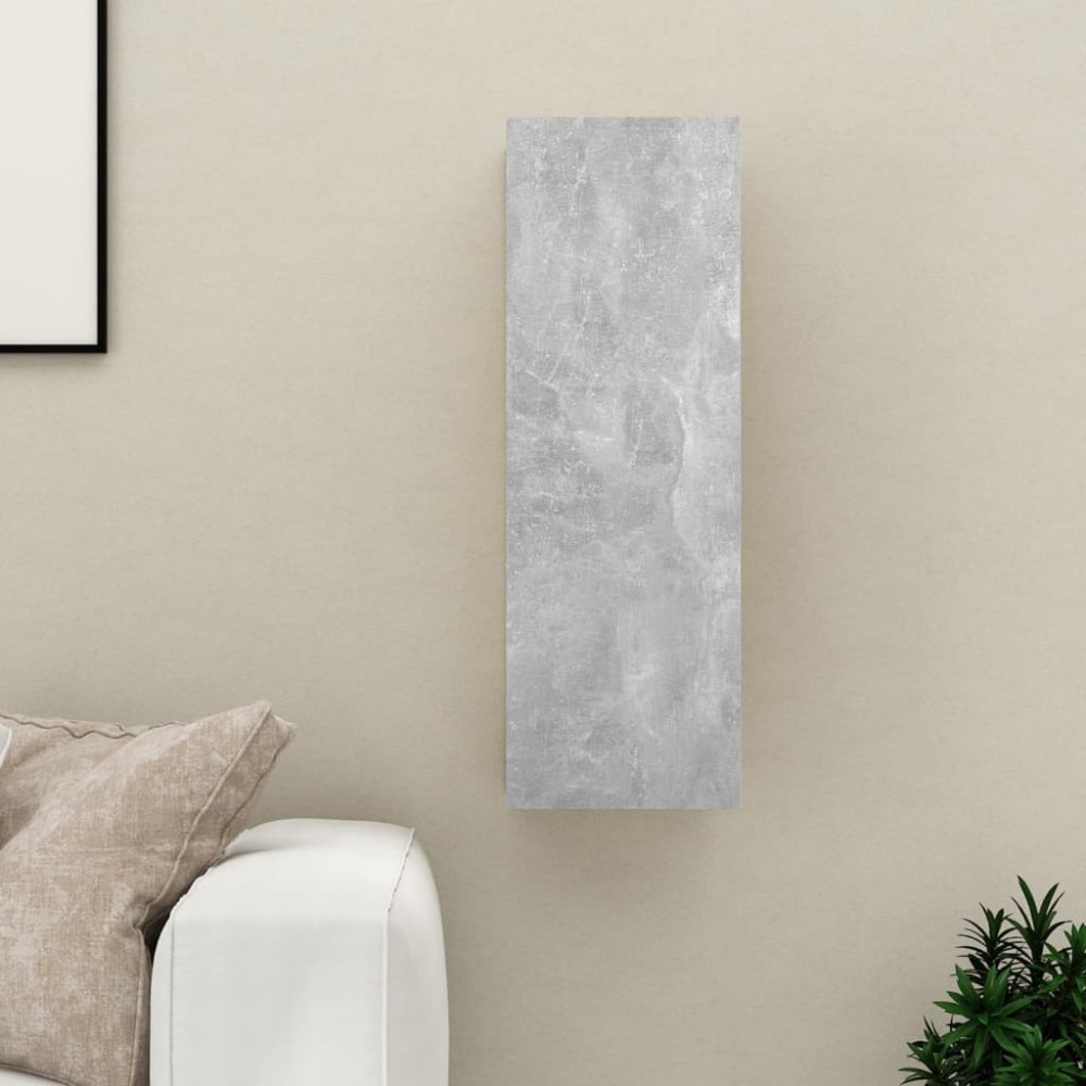 vidaXL Comodă TV, gri beton, 30,5x30x90 cm, lemn prelucrat