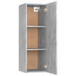 vidaXL Comode TV, 2 buc., gri beton, 30,5x30x90 cm, lemn prelucrat