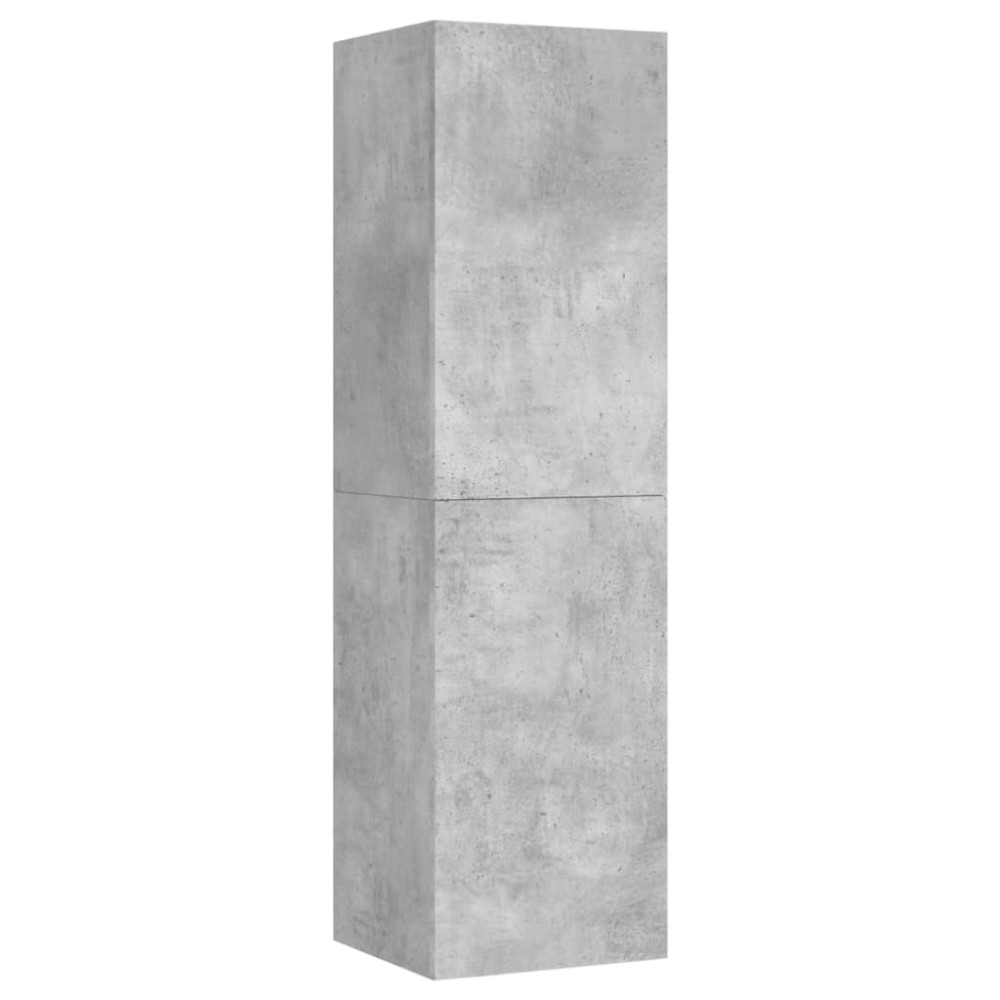 vidaXL Comodă TV, gri beton, 30,5x30x110 cm, lemn prelucrat