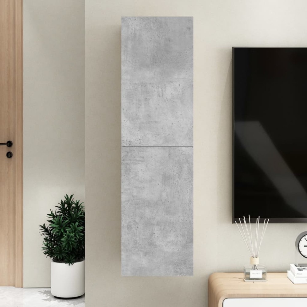vidaXL Comodă TV, gri beton, 30,5x30x110 cm, lemn prelucrat