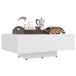 vidaXL Măsuță de cafea, alb, 85x55x31 cm, lemn prelucrat