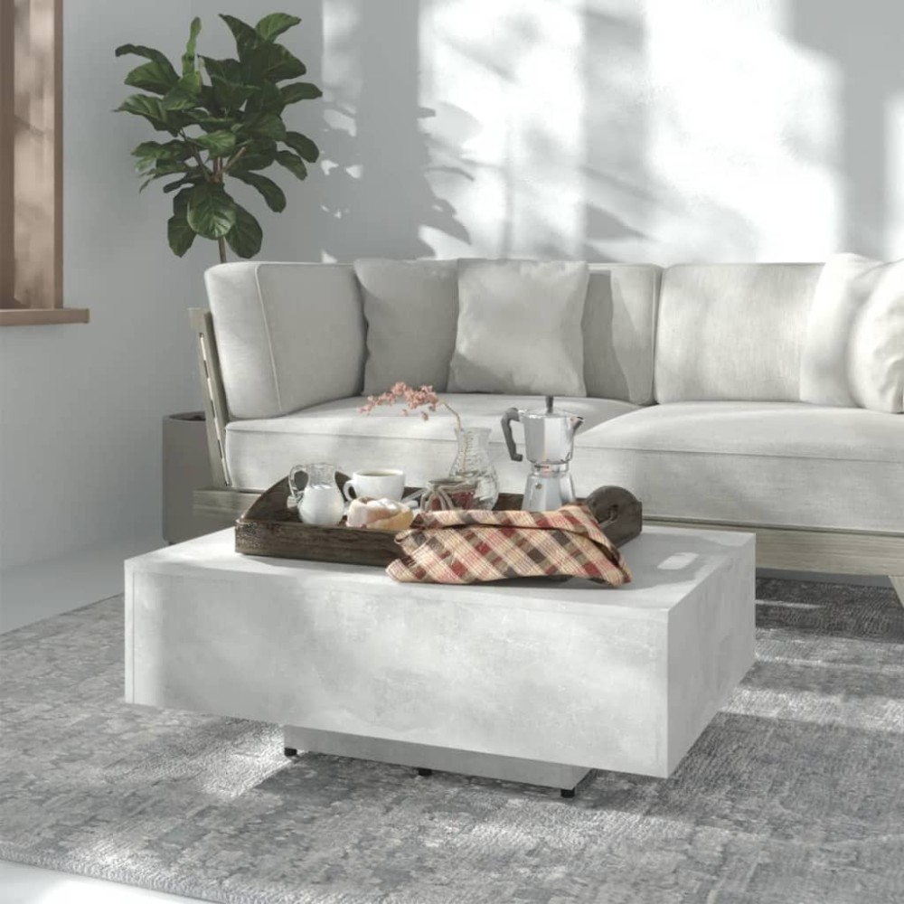 vidaXL Măsuță de cafea, gri beton, 85x55x31 cm, lemn prelucrat