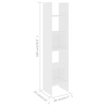 vidaXL Bibliotecă, alb, 40x35x180 cm, lemn prelucrat vidaXL Bibliotecă, alb, 40x35x180 cm, lemn prelucrat