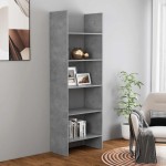 vidaXL Bibliotecă, gri beton, 60x35x180 cm, lemn prelucrat vidaXL Bibliotecă, gri beton, 60x35x180 cm, lemn prelucrat