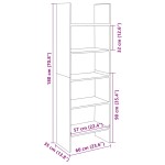 vidaXL Bibliotecă, gri beton, 60x35x180 cm, lemn prelucrat vidaXL Bibliotecă, gri beton, 60x35x180 cm, lemn prelucrat