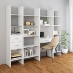 vidaXL Bibliotecă, alb, 40x35x180 cm, lemn prelucrat vidaXL Bibliotecă, alb, 40x35x180 cm, lemn prelucrat