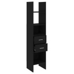 vidaXL Bibliotecă, negru, 40x35x180 cm, lemn prelucrat
