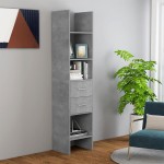 vidaXL Bibliotecă, gri beton, 40x35x180 cm, lemn prelucrat vidaXL Bibliotecă, gri beton, 40x35x180 cm, lemn prelucrat