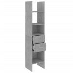 vidaXL Bibliotecă, gri beton, 40x35x180 cm, lemn prelucrat vidaXL Bibliotecă, gri beton, 40x35x180 cm, lemn prelucrat