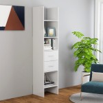 vidaXL Bibliotecă, alb extralucios, 40x35x180 cm, lemn prelucrat vidaXL Bibliotecă, alb extralucios, 40x35x180 cm, lemn prelucrat
