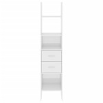 vidaXL Bibliotecă, alb extralucios, 40x35x180 cm, lemn prelucrat vidaXL Bibliotecă, alb extralucios, 40x35x180 cm, lemn prelucrat