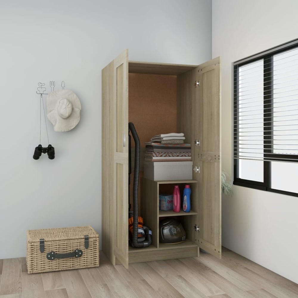 vidaXL Șifonier, stejar sonoma, 82,5x51,5x180 cm, lemn prelucrat
