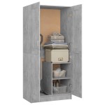 vidaXL Șifonier, gri beton, 82,5x51,5x180 cm, lemn prelucrat vidaXL Șifonier, gri beton, 82,5x51,5x180 cm, lemn prelucrat