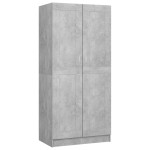 vidaXL Șifonier, gri beton, 82,5x51,5x180 cm, lemn prelucrat vidaXL Șifonier, gri beton, 82,5x51,5x180 cm, lemn prelucrat