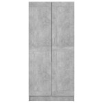 vidaXL Șifonier, gri beton, 82,5x51,5x180 cm, lemn prelucrat vidaXL Șifonier, gri beton, 82,5x51,5x180 cm, lemn prelucrat