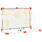 vidaXL Set poartă de fotbal copii cu perete de poartă 120x51x77,5 cm vidaXL Set poartă de fotbal copii cu perete de poartă 120x51x77,5 cm