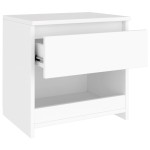 vidaXL Noptiere, 2 buc., alb, 40x30x39 cm, lemn prelucrat
