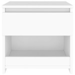 vidaXL Noptiere, 2 buc., alb, 40x30x39 cm, lemn prelucrat