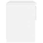 vidaXL Noptiere, 2 buc., alb, 40x30x39 cm, lemn prelucrat