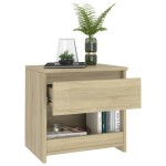 vidaXL Noptiere, 2 buc., stejar Sonoma, 40x30x39 cm, lemn prelucrat