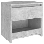 vidaXL Noptiere, 2 buc., gri beton, 40x30x39 cm, lemn prelucrat
